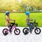 Black Metal Kids Bike with Dual Brakes and Basket, Training Wheels